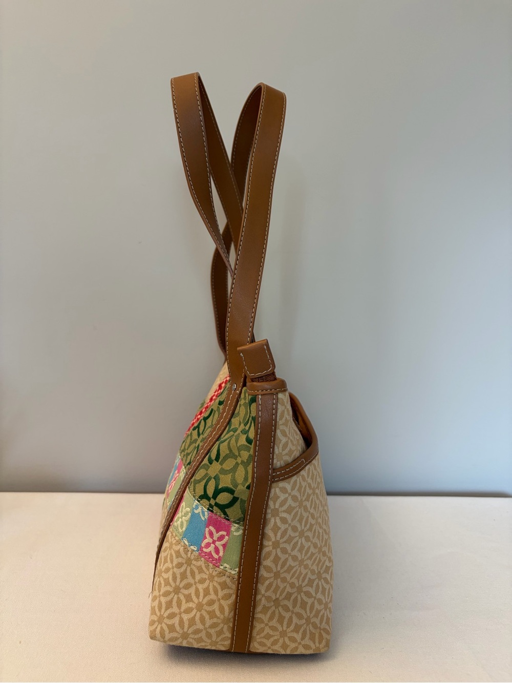 Relic Vintage Y2K Faux Leather Colorful Patchwork Boho Festival Shoulder Bag - Picture 5 of 10